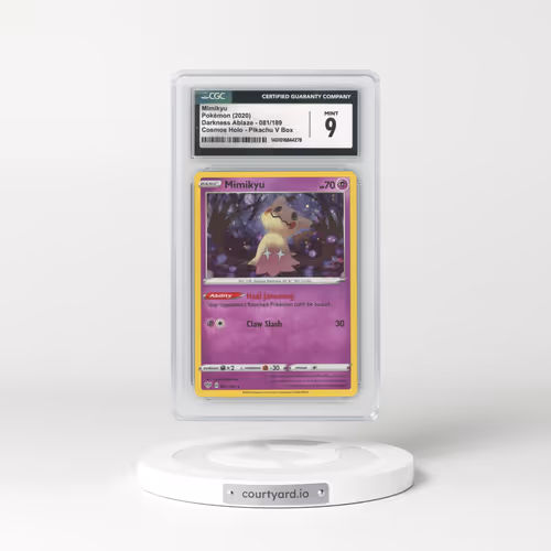 2020 Pokémon Sword & Shield Darkness Ablaze #081 Mimikyu - Holo Cosmos (CGC 9 MINT)