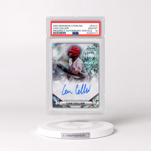 2023 Bowman Sterling Prospect Autographs #PACC Cam Collier - Speckle Refractor (PSA 10 GEM MINT)