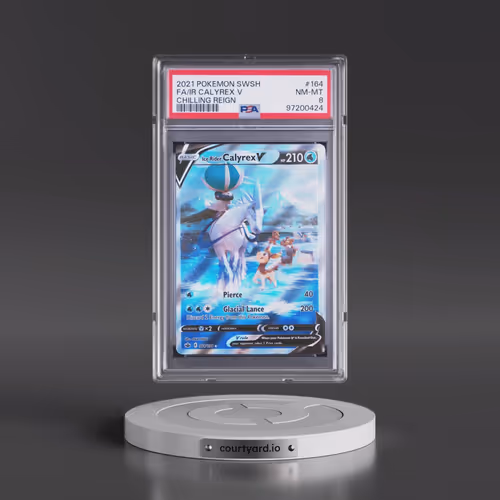 2021 Pokémon Sword & Shield Chilling Reign #164 Ice Rider Calyrex V - Holo Full Art (PSA 8 NM-MT)