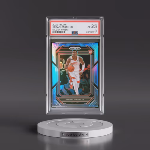 2022 Panini Prizm #228 Jabari Smith Jr. - Silver Prizm (PSA 10 GEM MINT)