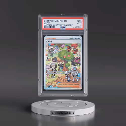 2024 Pokémon Paf EN-Paldean Fates #236 Clive - Special Illustration Rare (PSA 9 MINT)