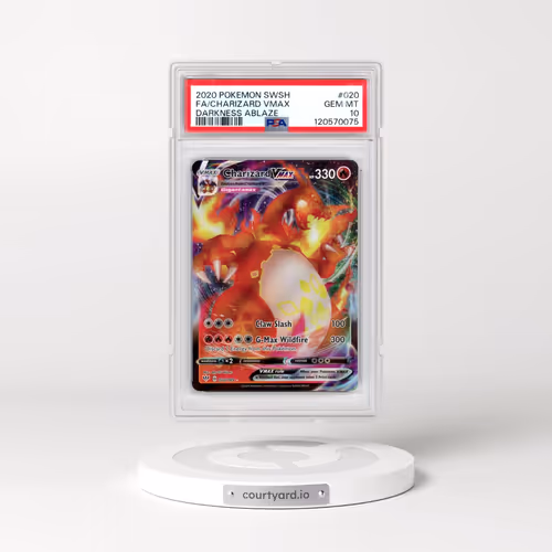 2020 Pokémon Sword & Shield Darkness Ablaze #020 Charizard Vmax - Full Art (PSA 10 GEM MINT)