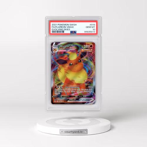 2021 Pokémon Sword & Shield Evolving Skies #018 Flareon Vmax - Full Art (PSA 10 GEM MINT)