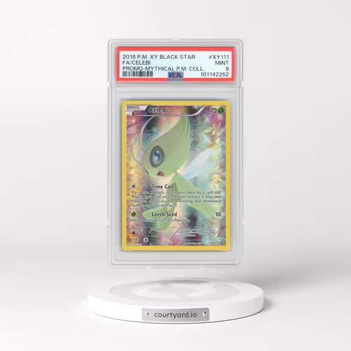 2016 Pokémon XY Black Star Promo #XY111 Celebi - Full Art Mythical Pokemon Collection (PSA 9 MINT)
