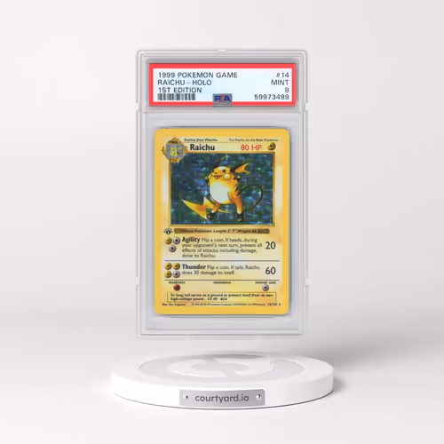 1999 Pokémon Game #14 Raichu - 1st Edition Holo (PSA 9 MINT)