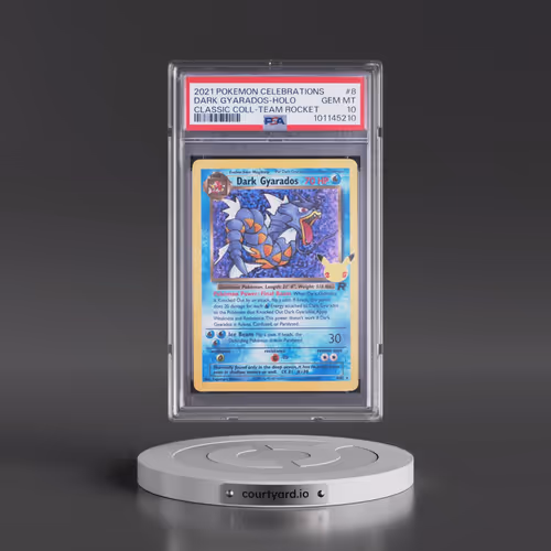 2021 Pokémon Celebrations Classic Collection #8 Dark Gyarados - Holo (PSA 10 GEM MINT)
