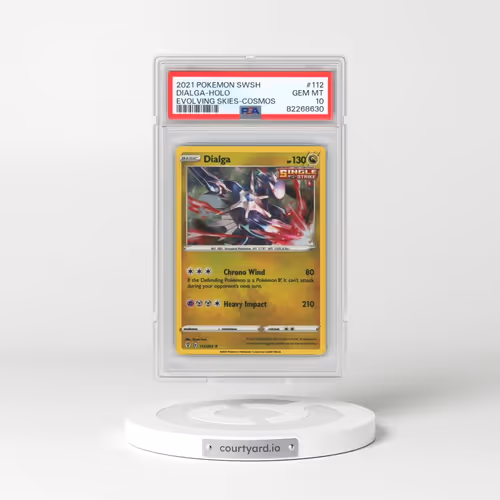 2021 Pokémon Sword & Shield Evolving Skies #112 Dialga - Holo Cosmos (PSA 10 GEM MINT)