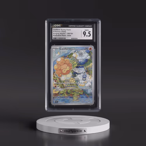 2024 Surging Sparks - SSP EN #195/191 Castform Sunny Form - Illustration Rare Holo (CGC 9.5 MINT+)
