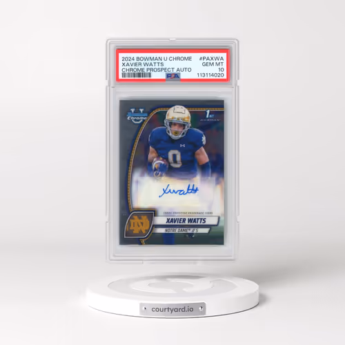 2024 Bowman University Chrome Bowman Chrome Prospect Autographs #PAXWA Xavier Watts (PSA 10 GEM MINT)