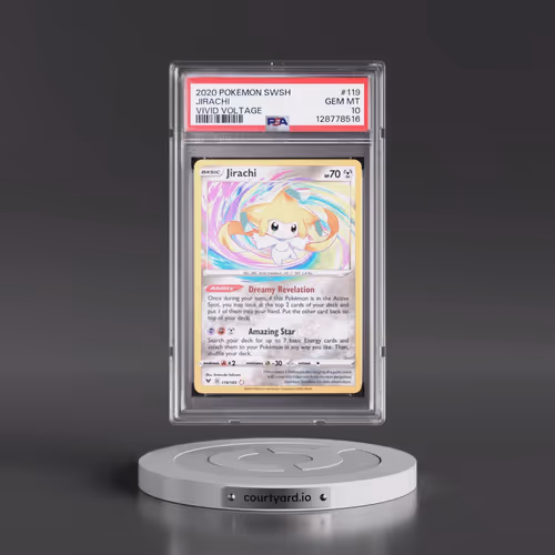 2020 Pokémon Sword & Shield Vivid Voltage #119 Jirachi (PSA 10 GEM MINT)