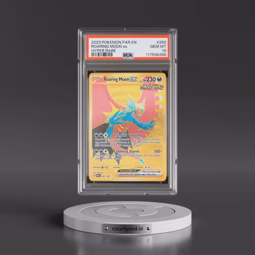 2023 Pokémon Par EN-Paradox Rift #262 Roaring Moon EX - Holo Hyper Rare (PSA 10 GEM MINT)