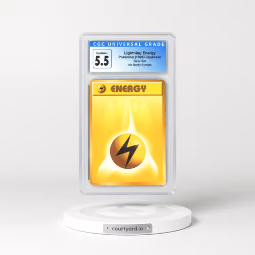 1996 Japanese Base Set Lightning Energy - No Rarity Symbol (CGC 5.5 EX+)
