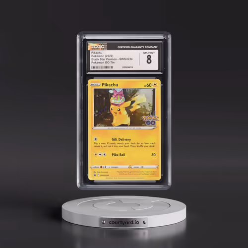 2017 Black Star Promos - Sword & Shield #SWSH234 Pikachu - Pokémon GO Tins Cosmos Holo (CGC 8 NM-MT)