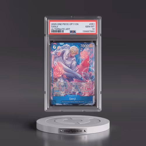 2025 One Piece OP11-A Fist of Divine Speed #051 Sanji - Alternate Art (PSA 10 GEM MINT)