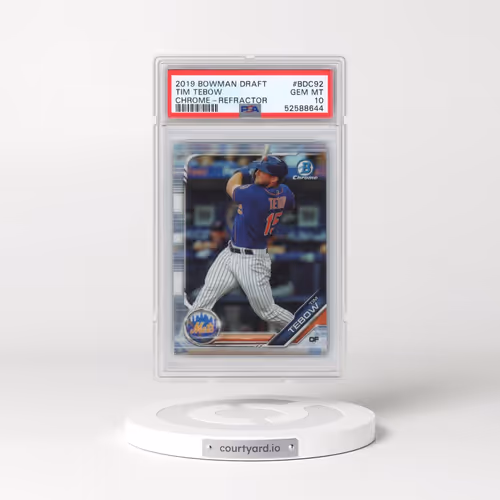 2019 Bowman Draft #BDC92 Tim Tebow - Chrome-Refractor (PSA 10 GEM MINT)