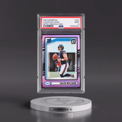 2024 Panini Donruss #327 Caleb Williams - Optic Preview-Pink (PSA 9 MINT)
