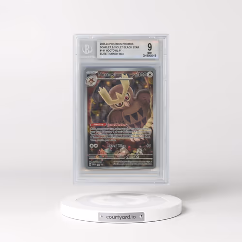 2024 Pokémon Svp EN-SV Black Star Promo #141 Noctowl - Stellar Crown Elite Trainer Box (BGS 9 MINT)