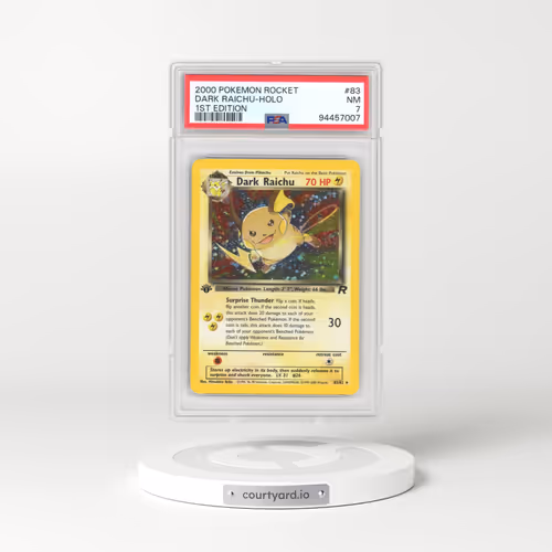 2000 Pokémon Rocket #83 Dark Raichu - 1st Edition Holo (PSA 7 NM)