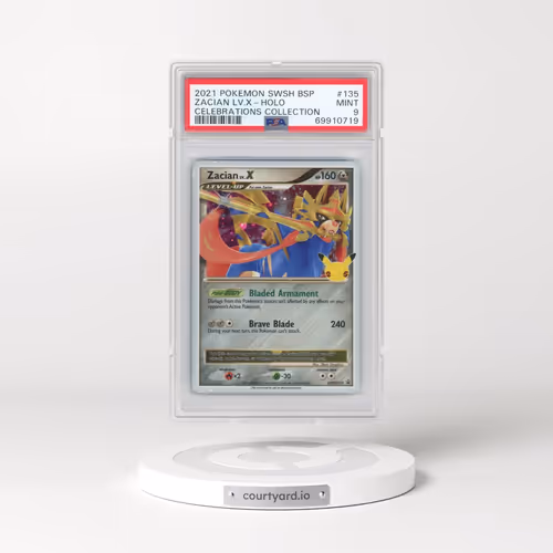 2021 Pokémon Swsh Black Star Promo #135 Zacian LV.X - Holo Celebrations Collection (PSA 9 MINT)