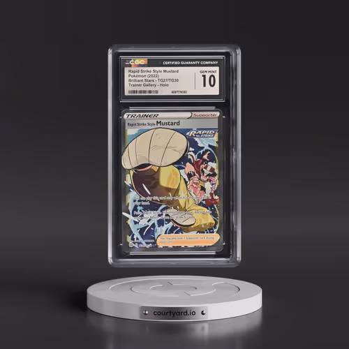 2022 Brilliant Stars #TG27/TG30 Rapid Strike Style Mustard - Trainer Gallery Holo (CGC 10 GEM MINT)
