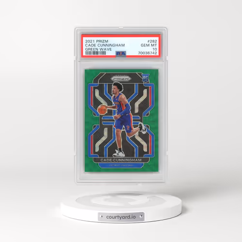 2021 Panini Prizm #282 Cade Cunningham - Green Wave (PSA 10 GEM MINT)