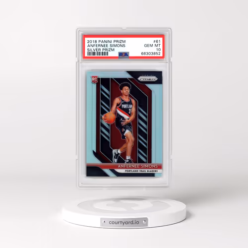 2018 Panini Prizm #61 Anfernee Simons - Silver Prizm (PSA 10 GEM MINT)