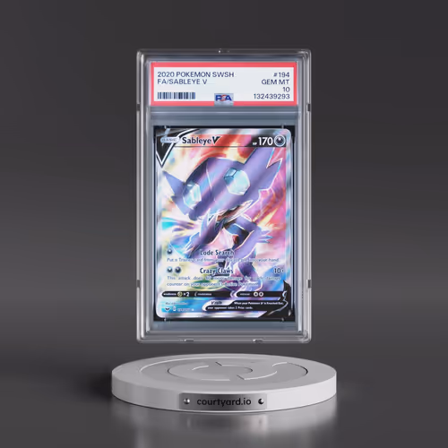 2020 Pokémon Sword & Shield #194 Sableye V - Holo Full Art (PSA 10 GEM MINT)