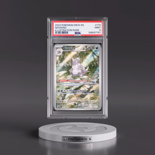 2023 Pokémon Mew EN-151 #174 Nidoking - Illustration Rare (PSA 9 MINT)
