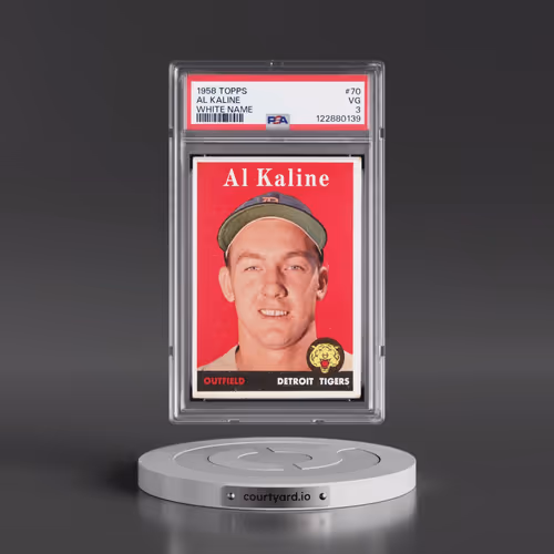 1958 Topps #70 Al Kaline - White Name (PSA 3 VG)