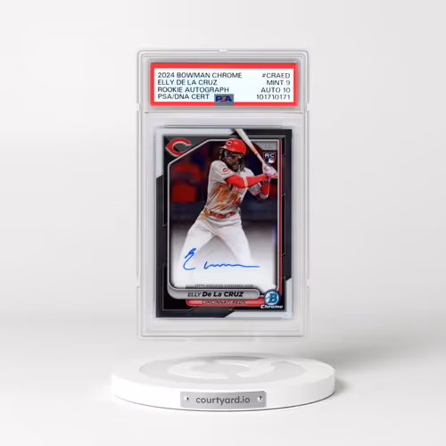 2024 Bowman Chrome Chrome Rookie Autographs #CRAED Elly de La Cruz (PSA 9 MINT)