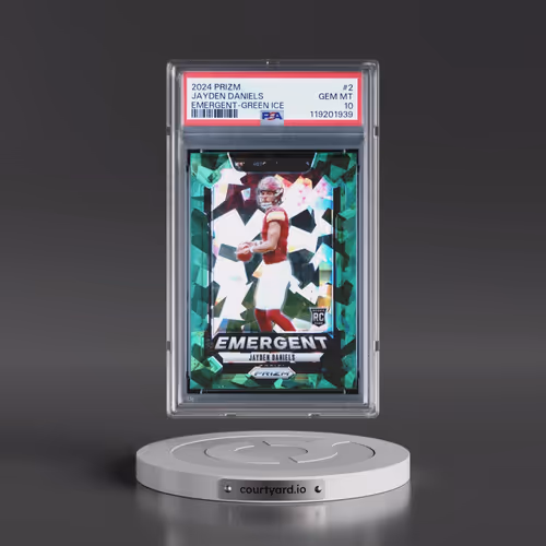 2024 Panini Prizm Emergent #2 Jayden Daniels - Green Ice (PSA 10 GEM MINT)