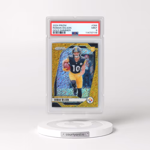 2024 Panini Prizm #384 Roman Wilson - Gold Shimmer (PSA 9 MINT)