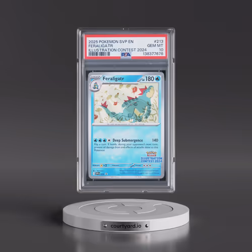 2025 Pokémon Svp EN-SV Black Star Promo #213 Feraligatr - Illustration Contest 2024 (PSA 10 GEM MINT