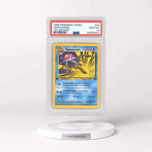 1999 Fossil #44 Tentacruel - 1st Edition (PSA 10 GEM MINT)