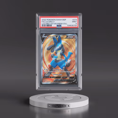 2022 Pokémon Swsh Black Star Promo #213 Lucario V - Holo Full Art Lucario Vstar Premium Collection (