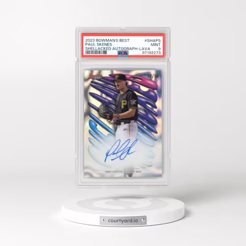 2023 Bowman's Best Shellacked Autographs #SHAPS Paul Skenes - Lava Refractor (PSA 9 MINT)