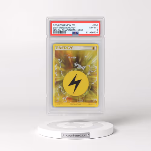 2006 Pokémon EX Holon Phantoms #108 Lightning Energy - Holo (PSA 8 NM-MT)
