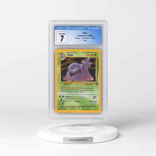 1999 Fossil #13/62 Muk - Galaxy Star Holo (CGC 7 NM)