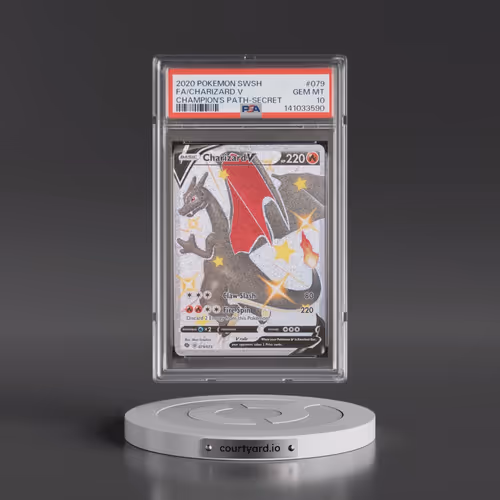 2020 Pokémon Sword & Shield Champion's Path #079 Charizard V - Holo Full Art Secret (PSA 10 GEM MINT