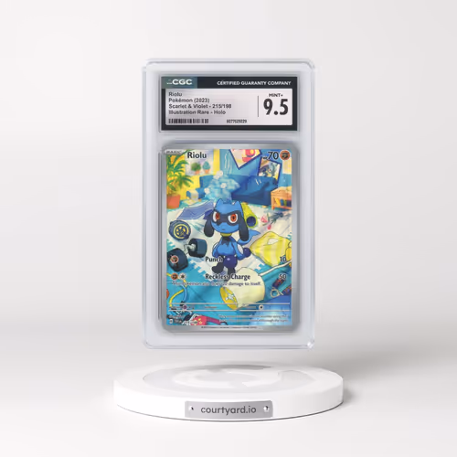 2023 Scarlet & Violet #215/198 Riolu - Illustration Rare Holo (CGC 9.5 MINT+)
