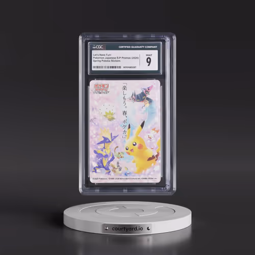 2020 Pokémon Japanese S-P Promos - Japanese Let's Have Fun! - Spring Pokeka Stickers (CGC 9 MINT)