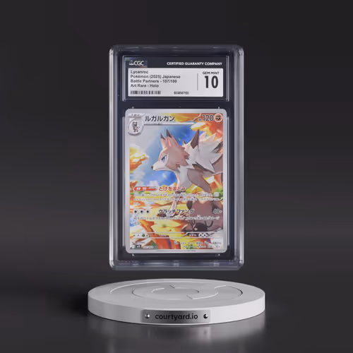2025 Pokémon SV9-Battle Partners #107 Lycanroc - Art Rare (CGC 10 GEM MINT)