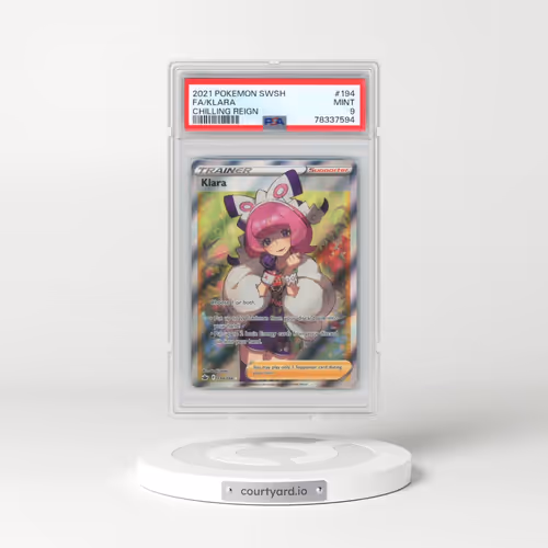 2021 Pokémon Sword & Shield Chilling Reign #194 Klara - Full Art (PSA 9 MINT)