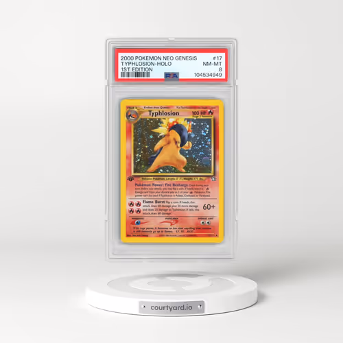 2000 Pokémon Neo Genesis #17 Typhlosion - 1st Edition Holo (PSA 8 NM-MT)