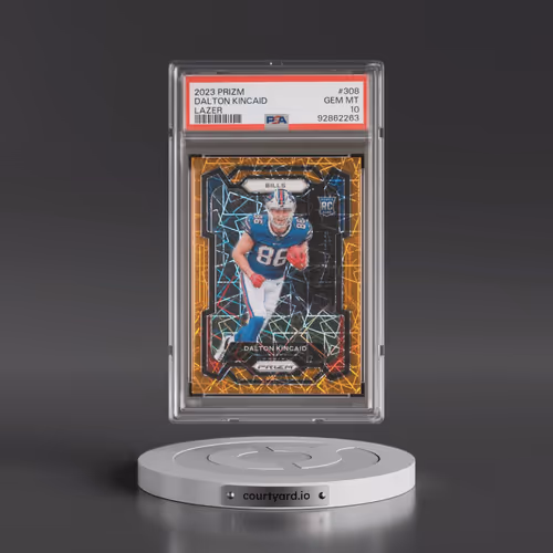 2023 Panini Prizm #308 Dalton Kincaid - Lazer Prizm (PSA 10 GEM MINT)