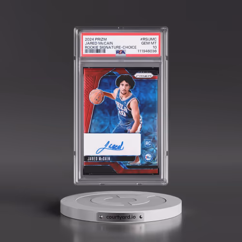 2024 Panini Prizm Rookie Signatures #RSIJMC Jared McCain - Choice (PSA 10 GEM MINT)