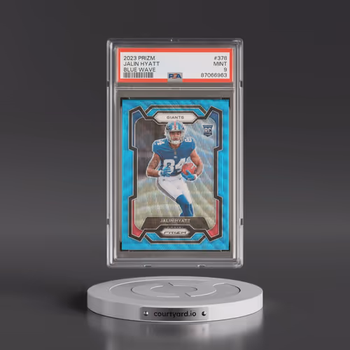 2023 Panini Prizm #378 Jalin Hyatt - Blue Wave (PSA 9 MINT)