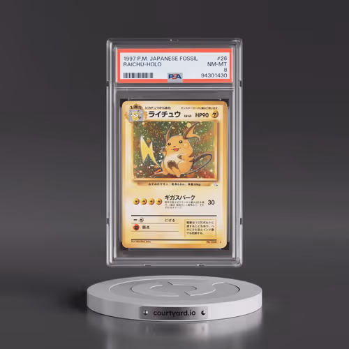 1997 Pokémon Fossil #26 Raichu - Holo (PSA 8 NM-MT)