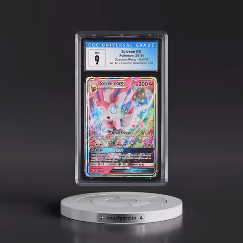 2017 Guardians Rising #92a/145 Sylveon GX - Evolution Celebration Tin (Holo) (CGC 9 MINT)