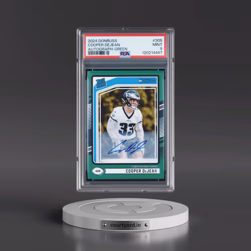 2024 Panini Donruss #305 Cooper Dejean - Autograph-Green (PSA 9 MINT)